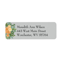 ピーチ&グレーピーニー&バラフローラ住所 シール