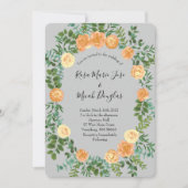 ピーチ&グレーピーニー&バラフローラ結婚ズ 招待状 (正面)