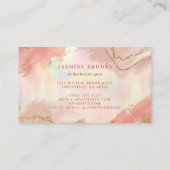 ピーチ＆ゴールドグリッター スパークリングパステル 名刺 (裏面)