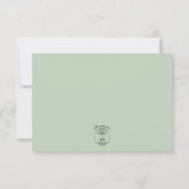 ピーチ&セージ緑結婚の花 セーブザデート (裏面)