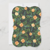 ピーチ&チャコールグレーピーニー&バラフローラ結婚ズ 招待状 (裏面)