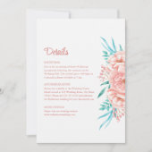 ピーチ&トスカフローラ結婚詳細カード 招待状 (正面)