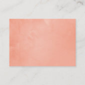 ピーチ&バーガンディフローラ赤ちゃんシャワー予約リクエスト エンクロージャーカード (裏面)