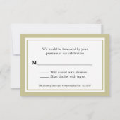 ピーチ ピオニー RSVP 返信カード (裏面)