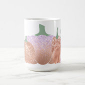 ピーチ&ピンクグリッタールックオータムカボチャ コーヒーマグカップ (中央)