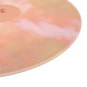 ピーチ&ピンクハート&スカイバイリンガル「アマダ」「愛」 カッティングボード (角)