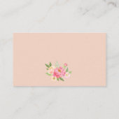 ピーチ&ピンクピーニーおむつラッフル招待状インサート エンクロージャーカード (裏面)