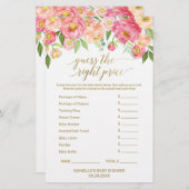 ピーチ&ピンクピーニーベビーワードスクランブル&プライスゲーム (正面/裏面)