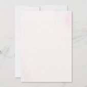 ピーチ&ピンクフローラ金ゴールドデザインイスラーム結婚ズ 招待状 (裏面)