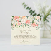 ピーチ フラワーの結婚式 披露宴のお礼カード 招待状 (スタンド正面)