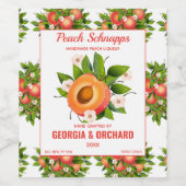 ピーチ フルーツ フローラル ワインラベル (シングルラベル)