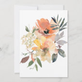 ピーチ フローラル ガーデン | ブライダル シャワー 招待状 (裏面)