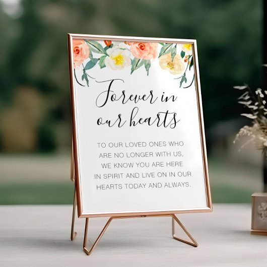 ピーチ フローラル フォーエバー イン アワーズ ハーツ 追悼記念 ポスター