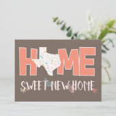 ピーチ&ブラウンホームスウィートニューホーム – テキサス州 案内状 (スタンド正面)