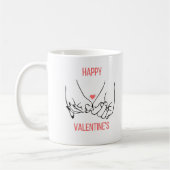 ピーチ&ブラックエステティックハッピーバレンタイン コーヒーマグカップ (左)