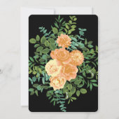 ピーチ&ブラックピーニー&バラフローラ結婚ズ 招待状 (裏面)