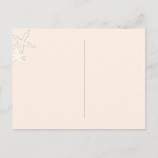 ピーチ&ブルービーチ男の赤ちゃんシャワーザデイト 案内ポストカード (裏面)