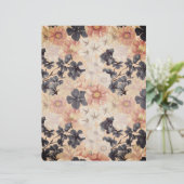 ピーチ&ブルーフローラスクラップブック紙 (スタンド正面)