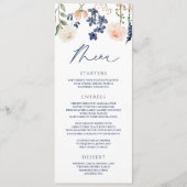 ピーチ&ブルー結婚ズワイルドフラワーボタニカルフローラ メニュー (正面)