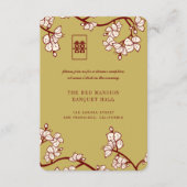 ピーチ/プラムフラムレッドダブルハピネス披露宴 エンクロージャーカード (正面)
