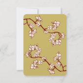 ピーチ/プラム花二重幸福レッド披露宴 招待状 (裏面)