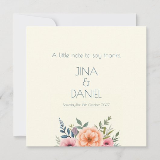 ピーチ＆ペタルドリーム サンキューカード (正面)