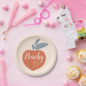 ピーチ ペーパープレート (パーティー)