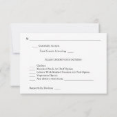 ピーチ&ホワイトフローラと食事RSVP V3 3 出欠カード (裏面)