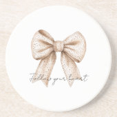 ピーチ・ホワイト・ボウ コースター (正面)