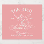 ピーチ ホワイト マーティニー ソーシャル クラブ ブライズパーティー スパークリングワインラベル (シングルラベル)