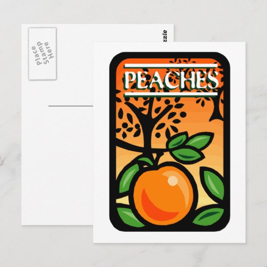 ピーチ ポストカード (正面/裏面)