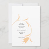 ピーチ&モダンオリーブのチューリップ結婚式招待状 招待状 (正面)