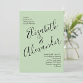 ピーチ&ライトグリーンピーニー&バラフローラ結婚ズ 招待状 (スタンド正面)