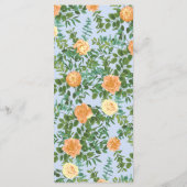 ピーチ ライトブルー ウェディング ローズ フラワーズ メニュー (裏面)