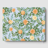 ピーチ ライトブルー ウェディング ローズ フラワーリング ゲストブック (裏面)