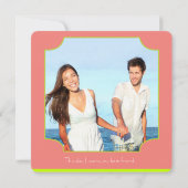 ピーチ、ライム、ベリーアールデコ結婚式招待状 招待状 (裏面)