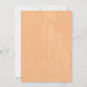 ピーチ ラスティック バーン ウッド ウェディング インビテーション (裏面)