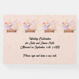 ピーチ ラスティック フラワーの結婚式 ウェディング ブック