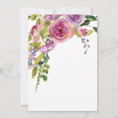 ピーチ ラベンダー フローラル グリーンのクリスチャン ウェディング 招待状 (裏面)