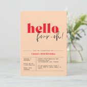 ピーチ&レッドのミニマリスト"こんにちは、4ああ！" 40日目 招待状 (スタンド正面)