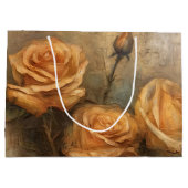 ピーチ ローズ ロマンティック フラワーズ ラージペーパーバッグ (裏面)