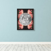 ピーチ ローズ ヴィンテージ オリジナルの写真を作成 キャンバスプリント (インサイチュ (ウッドフロア))