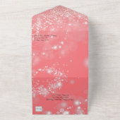 ピーチ《写真》ぼけ味&グリッターキンセニェラ  オールインワン招待状 (外側)