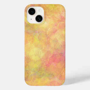 ピーチ、珊瑚、黄色の抽象芸術バブル Case-Mate iPhone 14ケース