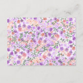 ピーチ、薄紫、クレイローズブーケ結婚の詳細 エンクロージャーカード (裏面)