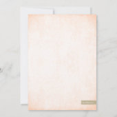 ピーチ&金ゴールドグリッタールックバチェロレッテ 招待状 (裏面)