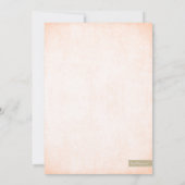 ピーチ&金ゴールドグリッタールックリハーサルディナー招待状 招待状 (裏面)