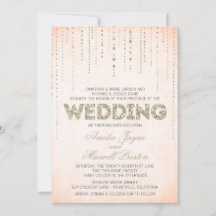 ピーチ&金ゴールドグリッタールック結婚ーズ