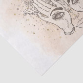 ピーチ&金ゴールドボホロータスフラワー美しい 薄葉紙 (詳細)