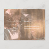 ピーチ&銅ブロンズシックモダンホリデーフォト シーズンポストカード (裏面)